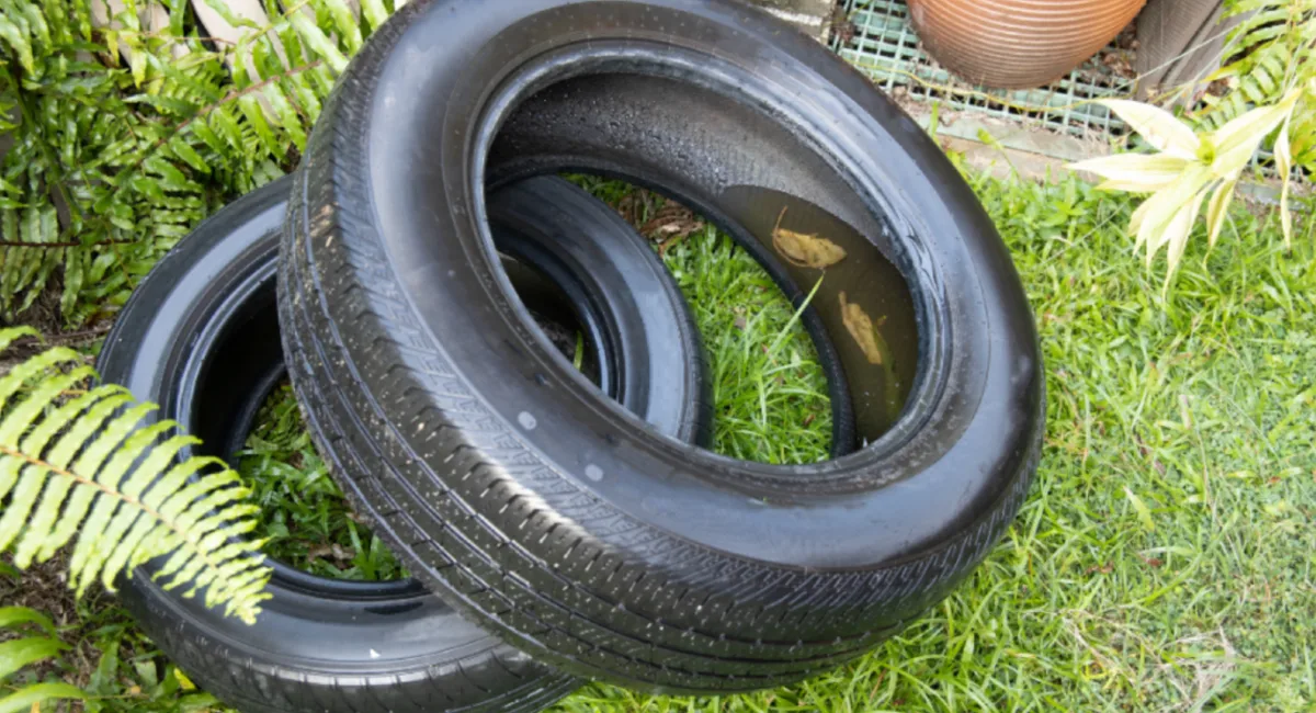 Wheels on grass
