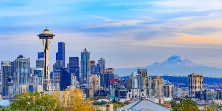 Downtown Seattle as seen from the Kerry park