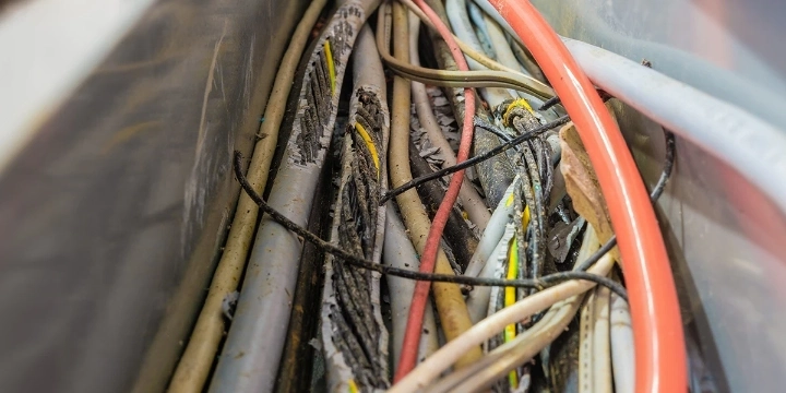 Chewed wires